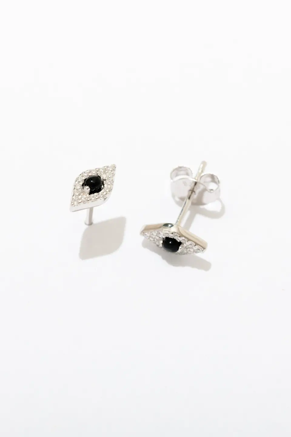 Evil Eye Studs | Silver - Visual Media Number 2 of 2