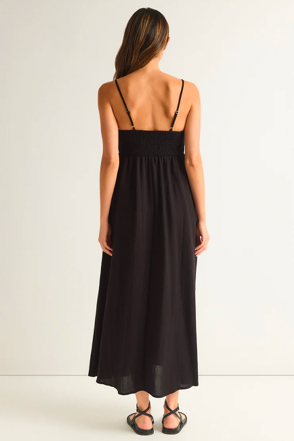 Beachside Midi Dress | Black - Main Image Number 2 of 4