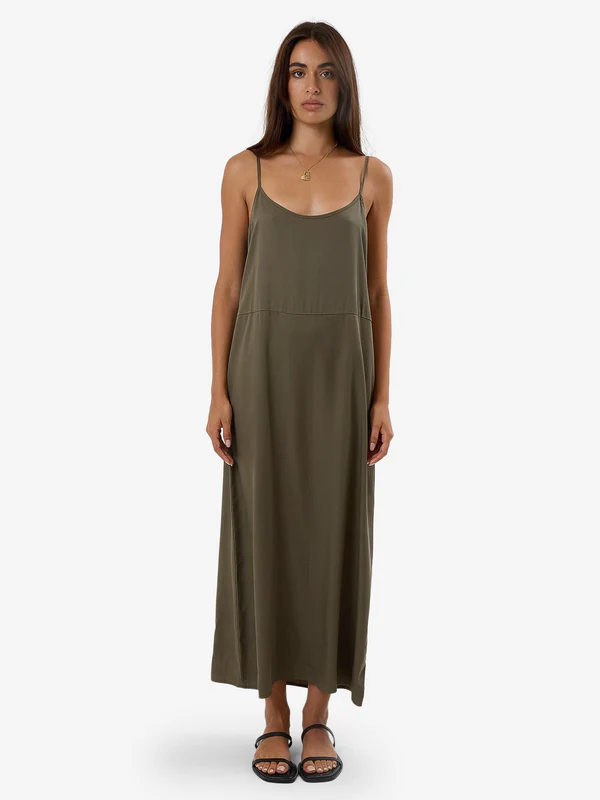 Breezy Slip Dress | Tarmac - Visual Media Number 1 of 2