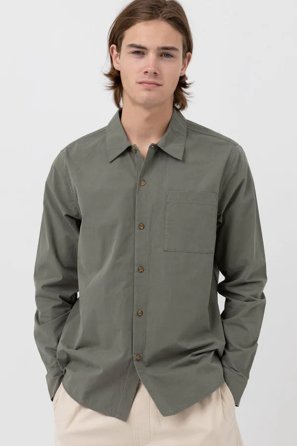 Essential LS Shirt | Moss - Main Image Number 1 of 2