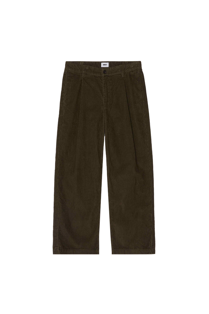 Dean Faded Wash Cord Pant | Black Olive - Thumbnail Image Number 1 of 2
