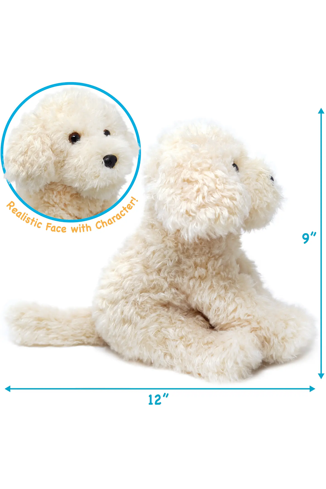 Luka the Labradoodle | 12 Inch Stuffed Animal Plush - Visual Media Number 2 of 3