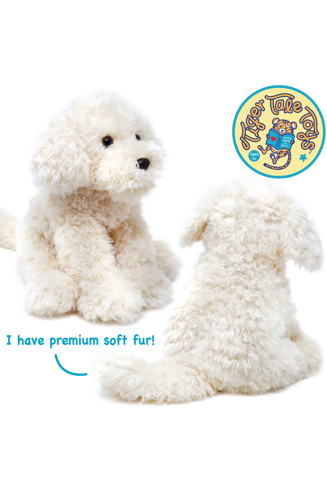 Luka the Labradoodle | 12 Inch Stuffed Animal Plush - Visual Media Number 3 of 3