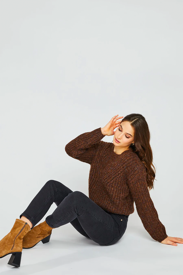 Carnaby Jumbo Sweater | Heather Coffee - Thumbnail Image Number 3 of 3
