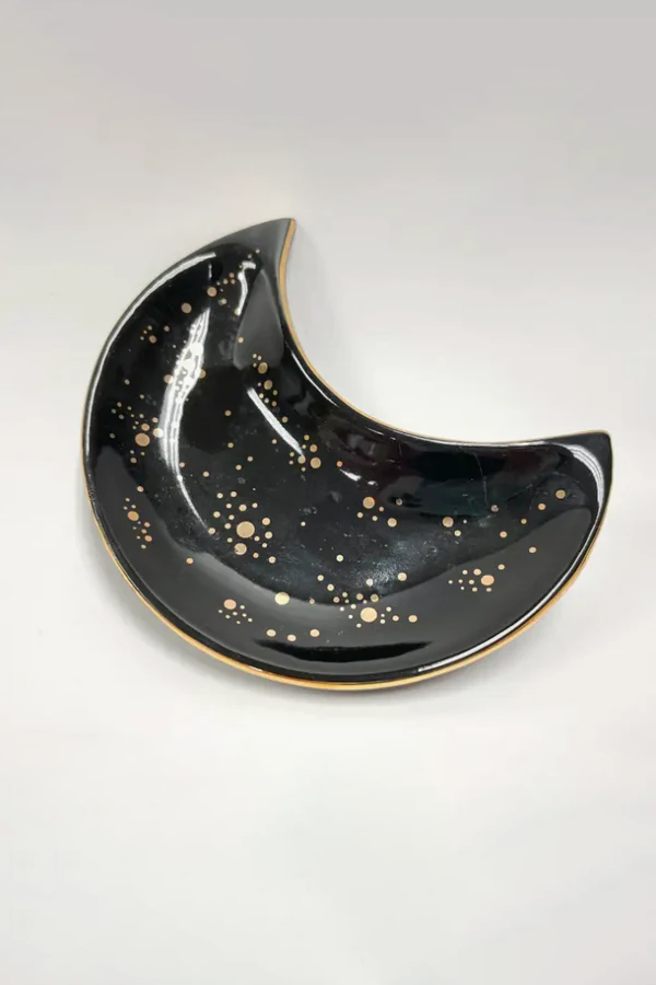 Moon Trinket Tray | Black - Main Image Number 1 of 1
