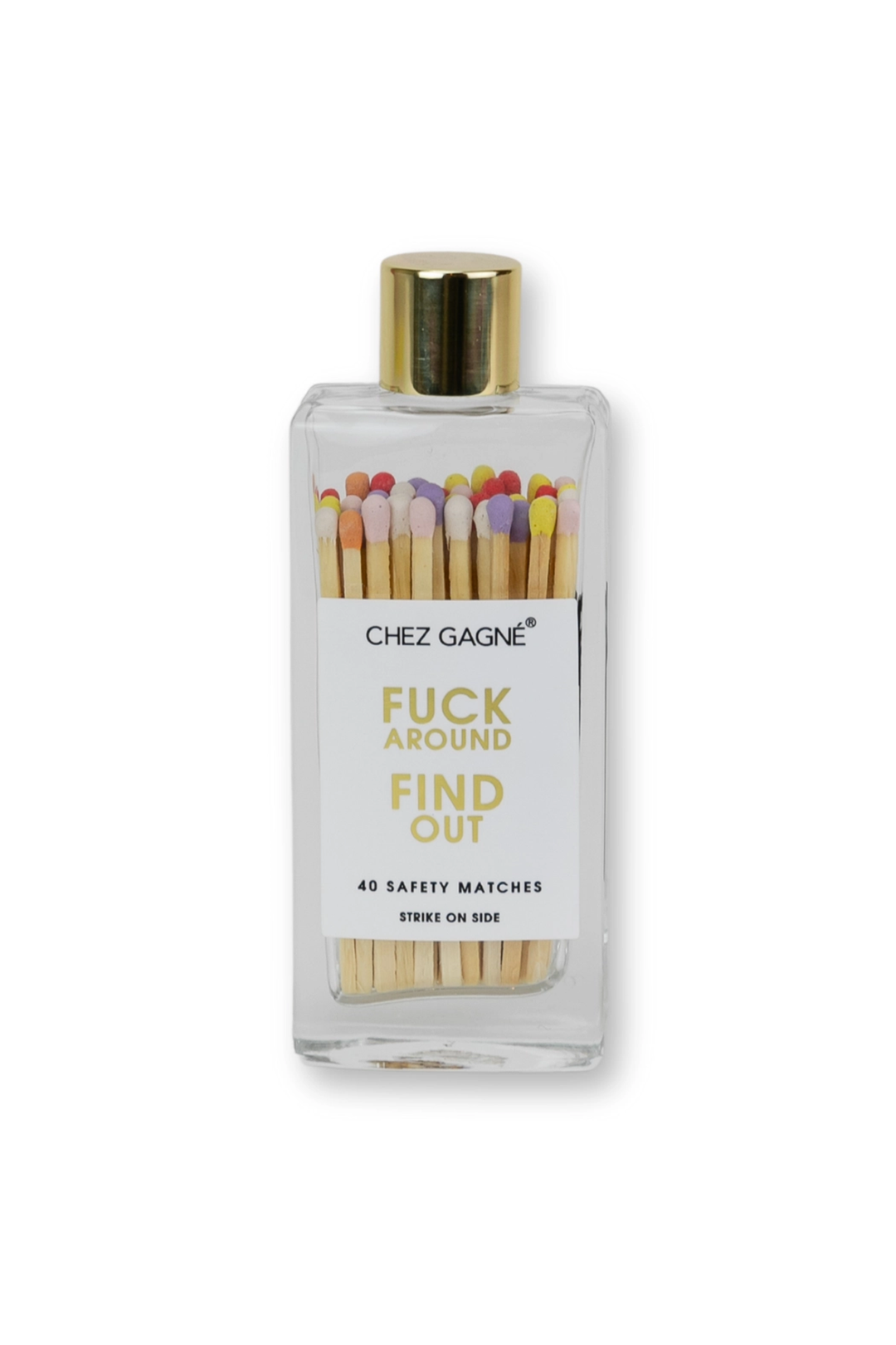 Fuck Around And Find Out Glass Bottle Matches - Visual Media Number 1 of 1