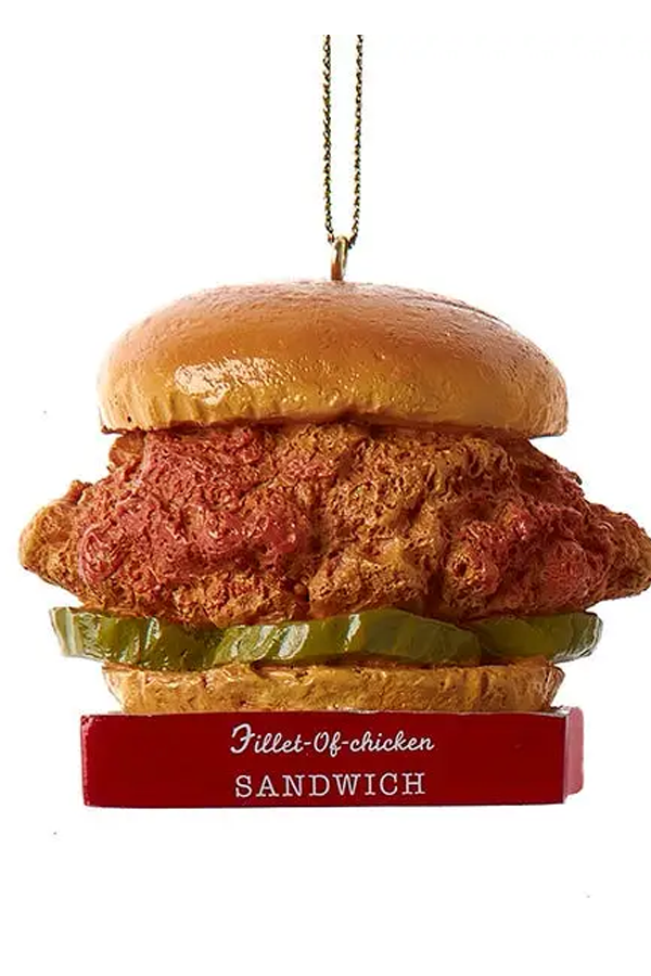 Fried Chicken Burger Ornament - Visual Media Number 1 of 2