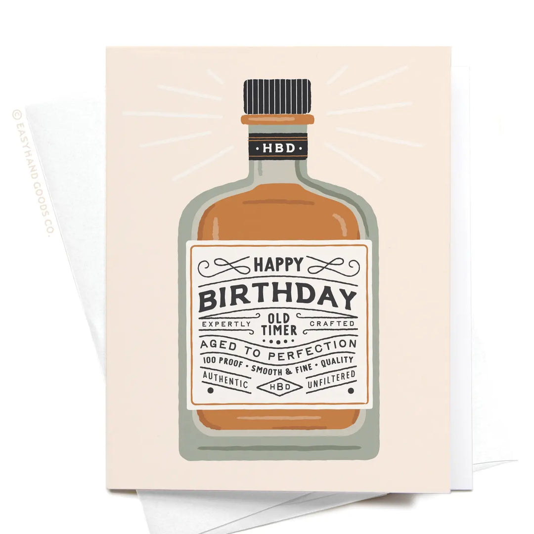 Happy Birthday Whiskey Bottle Greeting Card - Visual Media Number 1 of 1