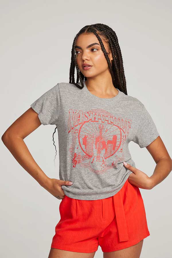 Chaser Nashville Tee | Streaky Grey - Thumbnail Image Number 1 of 3
