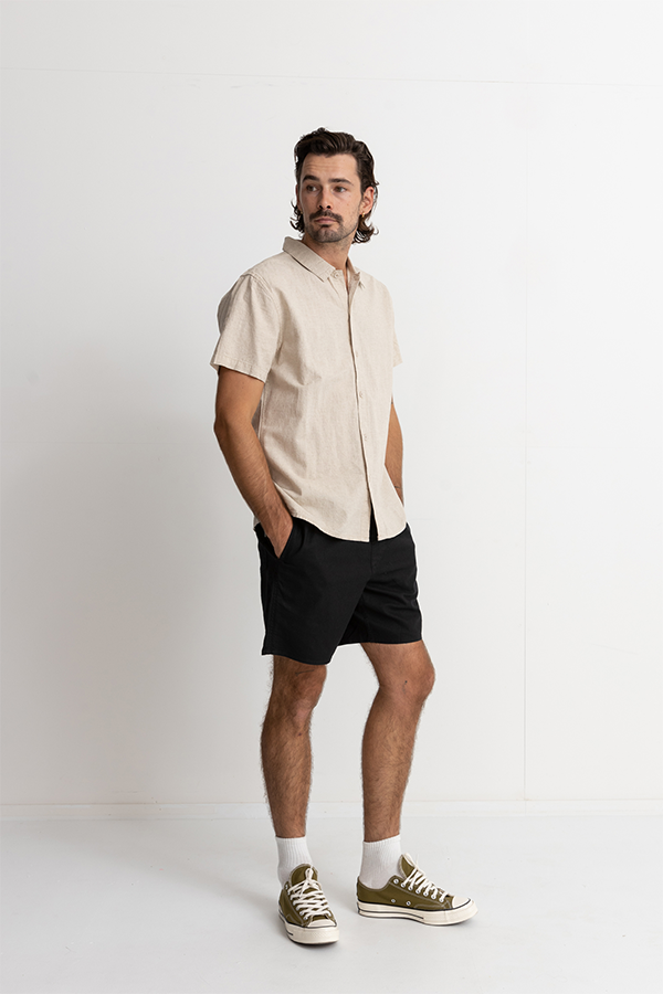 Classic Linen SS Shirt | Sand - Thumbnail Image Number 6 of 6
