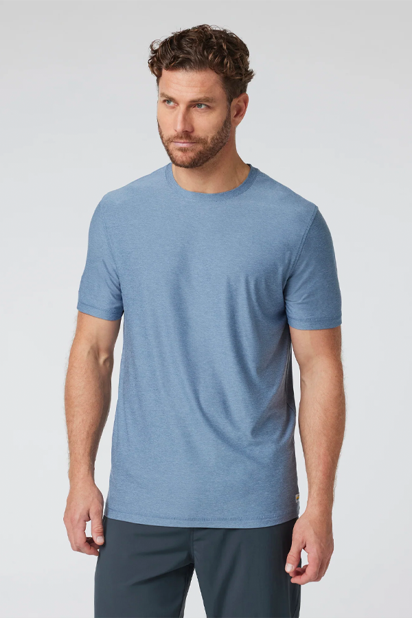 Strato Tech Tee | Chambray Heather - Visual Media Number 1 of 3