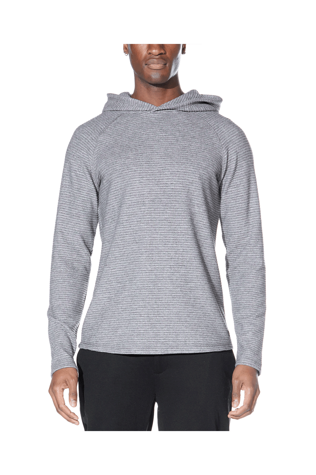 Wolfe Waffle Knit Hoodie | Heather Charcoal - Visual Media Number 2 of 3