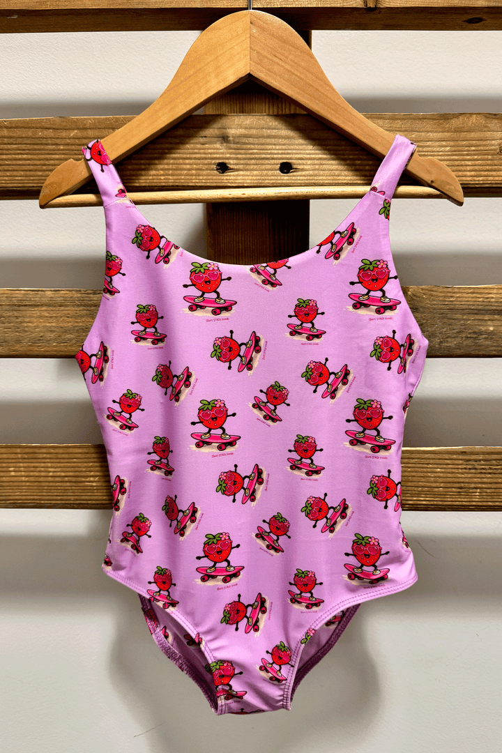 Skater Girl Swimsuit | Pink - Thumbnail Image Number 1 of 3
