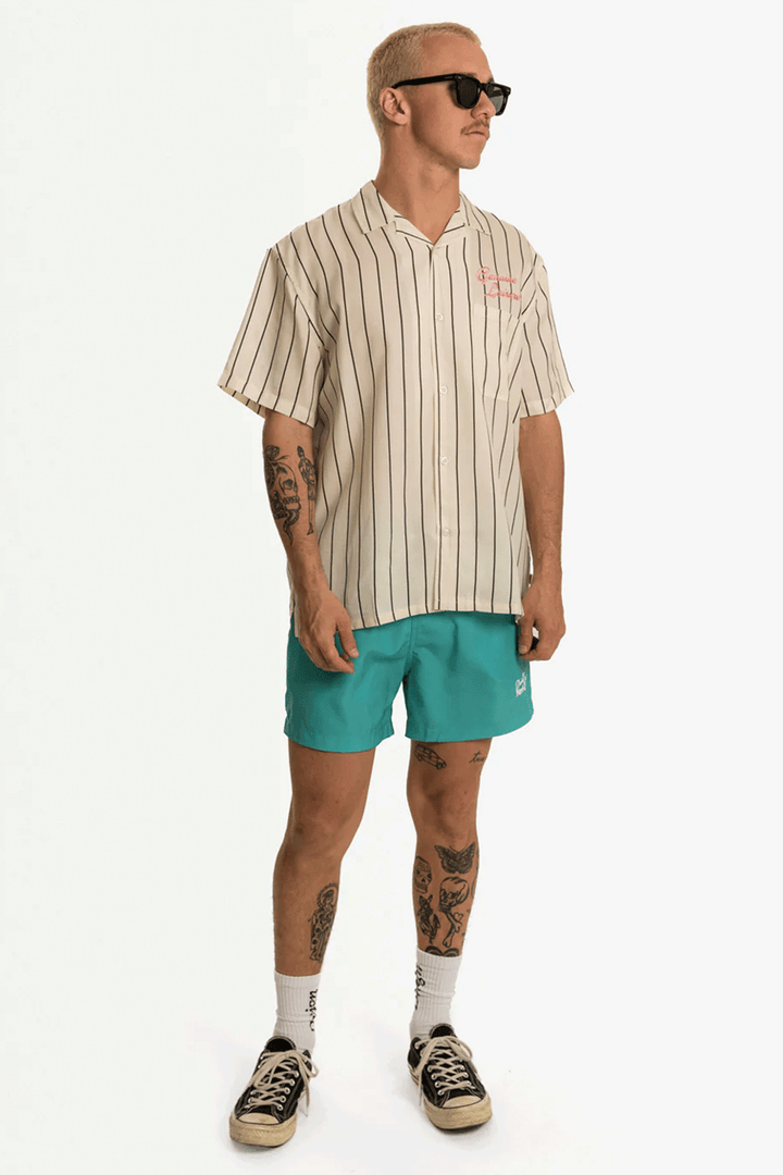 Poster Buttonup Shirt | White - Thumbnail Image Number 2 of 3
