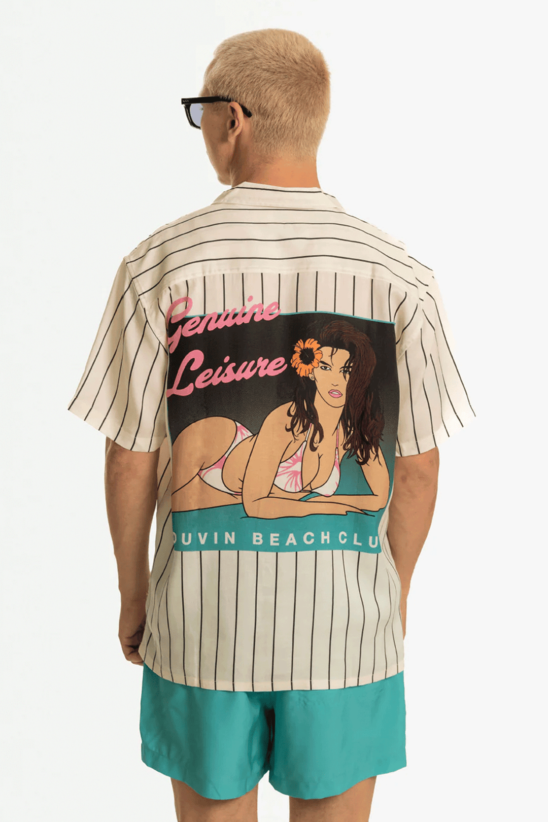 Poster Buttonup Shirt | White - Visual Media Number 1 of 3