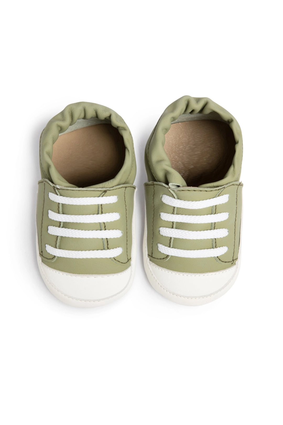 Marvin - Baby Shoes Prewalker Leather Sneaker | Green - Visual Media Number 2 of 3