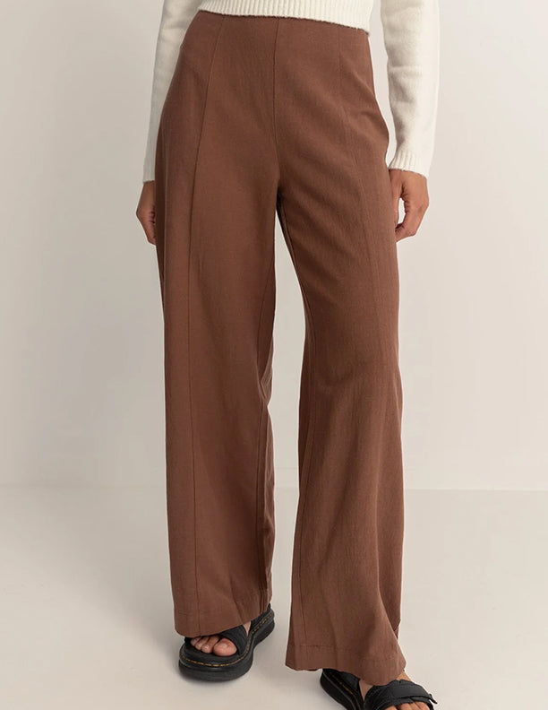 Whitehaven Wide Leg Pant | Brown - Main Image Number 1 of 5