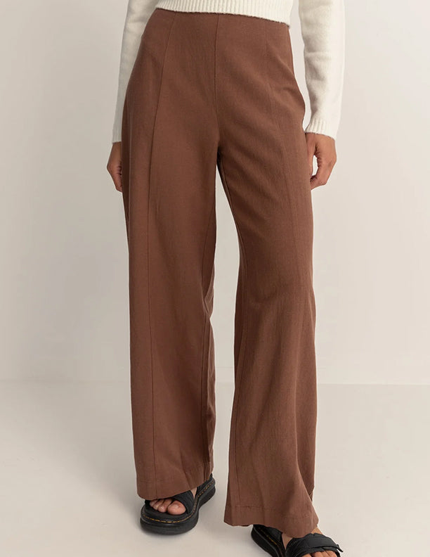 Whitehaven Wide Leg Pant | Brown - Visual Media Number 1 of 5