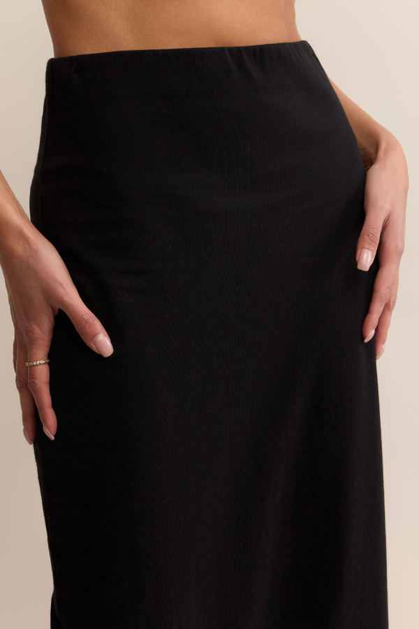 Gail Midi Skirt | True Black - Visual Media Number 4 of 4