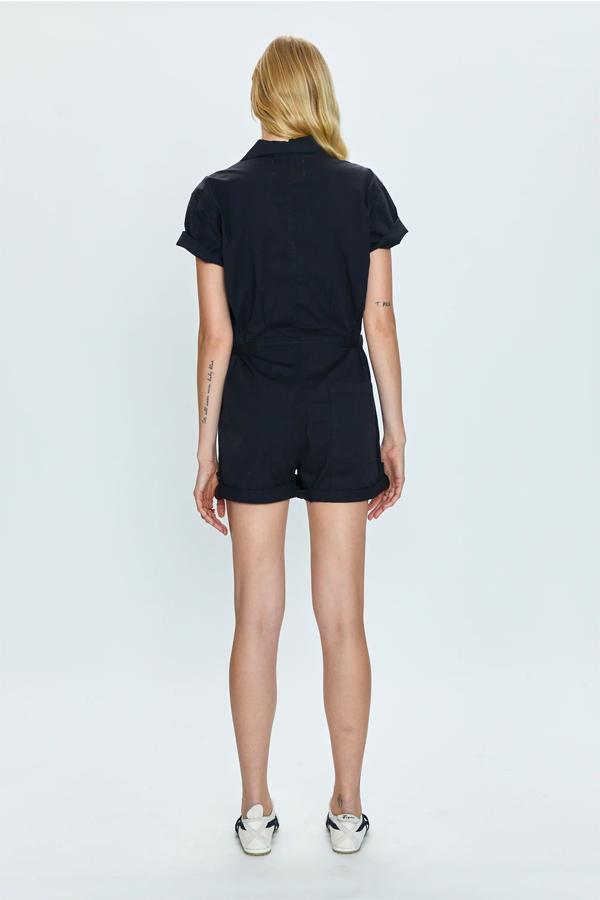 Parker SS Romper | Fade To Black - Main Image Number 3 of 5