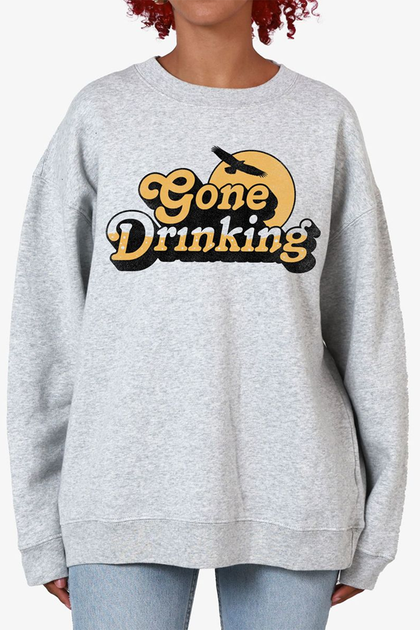 Gone Drinking Sweatshirt | Heather Grey - Visual Media Number 1 of 1