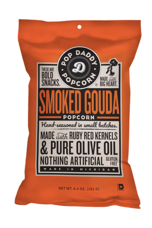 Pop Daddy Smoked Gouda Popcorn 6.4 oz - Visual Media Number 1 of 1