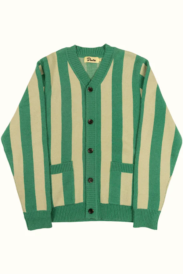 Striped Cardigan | Green - Visual Media Number 3 of 3