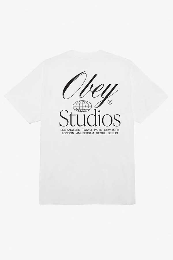 Obey Studios Worldwide Tee | White - Main Image Number 1 of 2