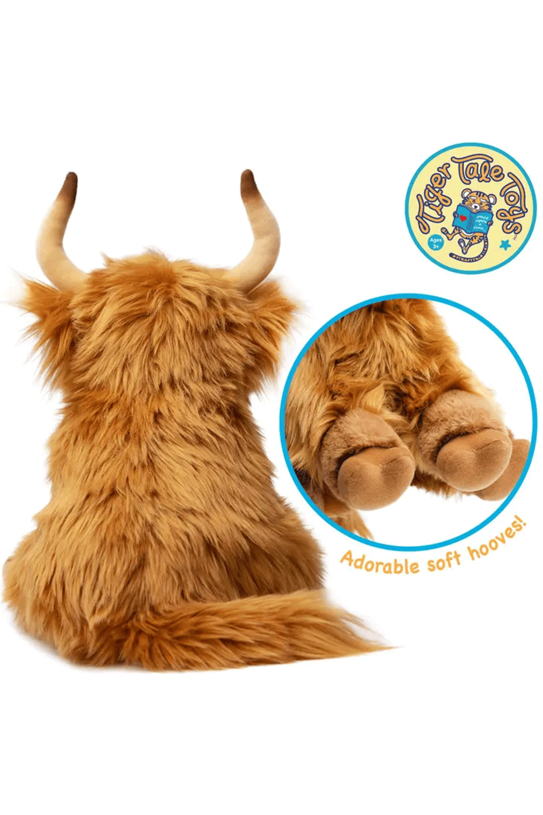 Henley the Highland Cow | 14 Inch Stuffed Animal Plush - Visual Media Number 3 of 3