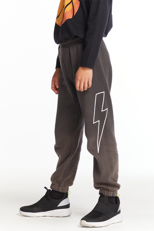 Ombre Lightning Bolt Pants | Faded Black - Visual Media Number 1 of 3