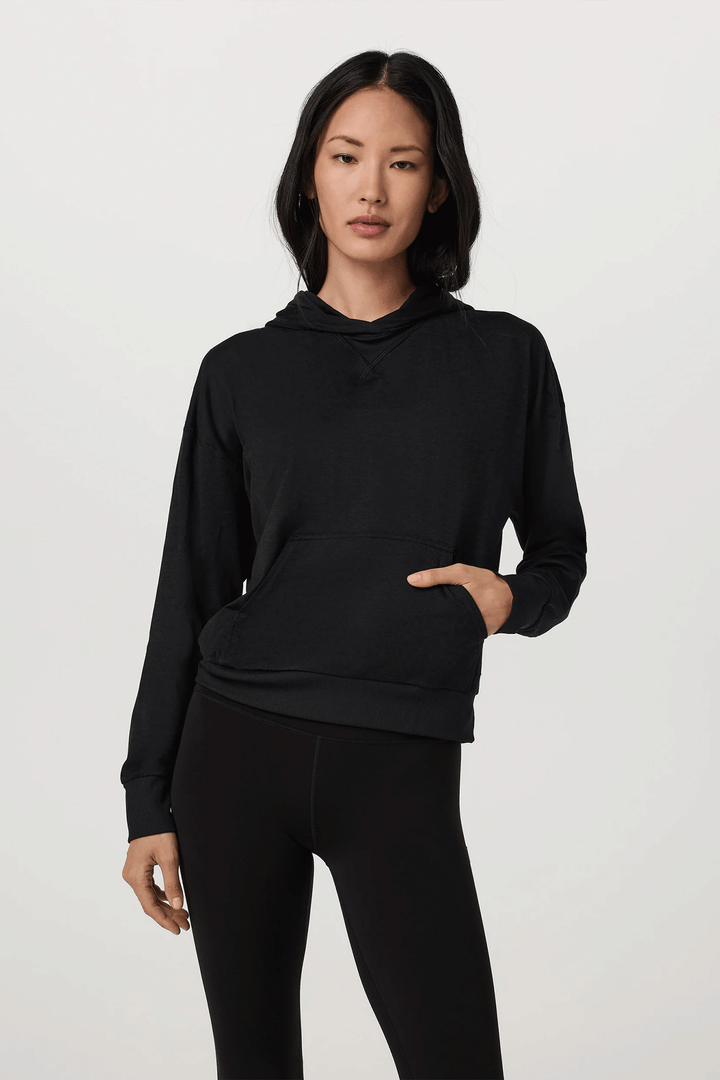 Halo Modern Pullover Hoodie | Black Heather - Thumbnail Image Number 1 of 2
