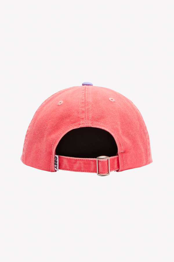 Pigment II Tone Lowercase 6 Panel Strapback | Pigment Coral Multi - Thumbnail Image Number 2 of 2
