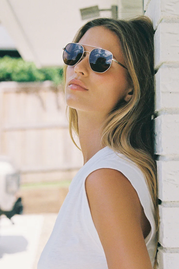 Highway Sunglasses | Gold - Brown - Thumbnail Image Number 1 of 3
