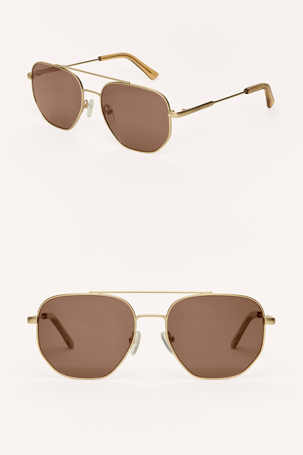 Highway Sunglasses | Gold - Brown - Thumbnail Image Number 3 of 3
