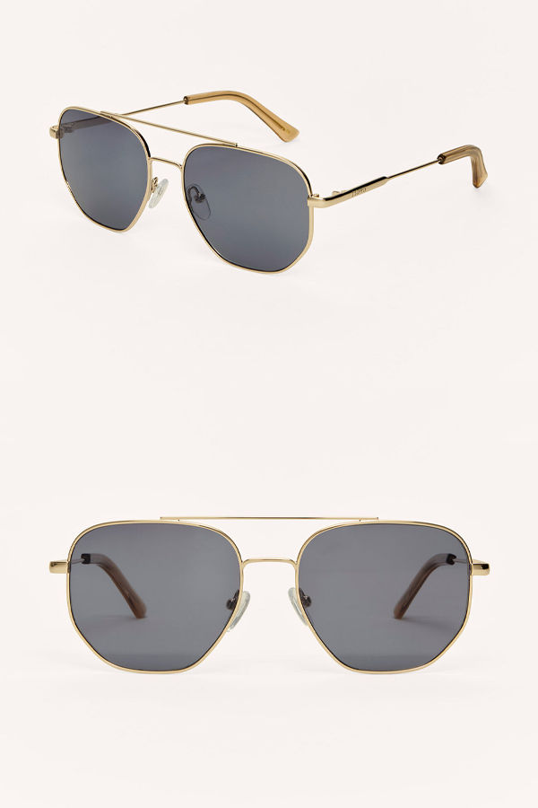 Highway Sunglasses | Gold-Grey - Visual Media Number 1 of 1