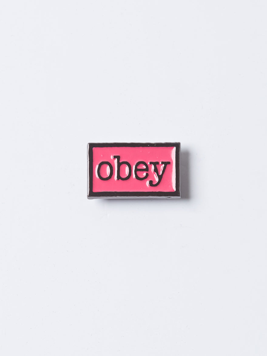 Obey Type Pin Magenta / Black - Visual Media Number 1 of 1