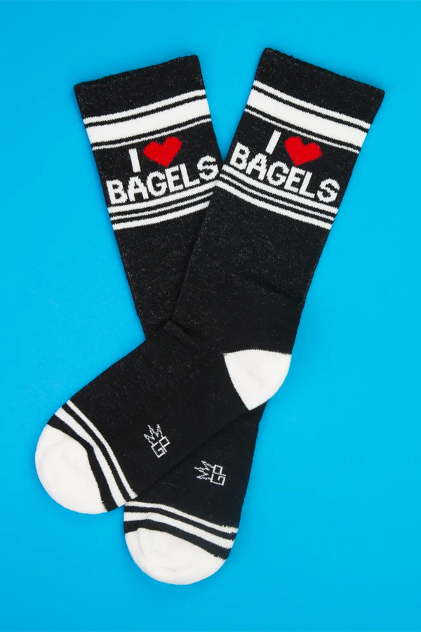 I Heart Bagels Gym Socks - Visual Media Number 1 of 1