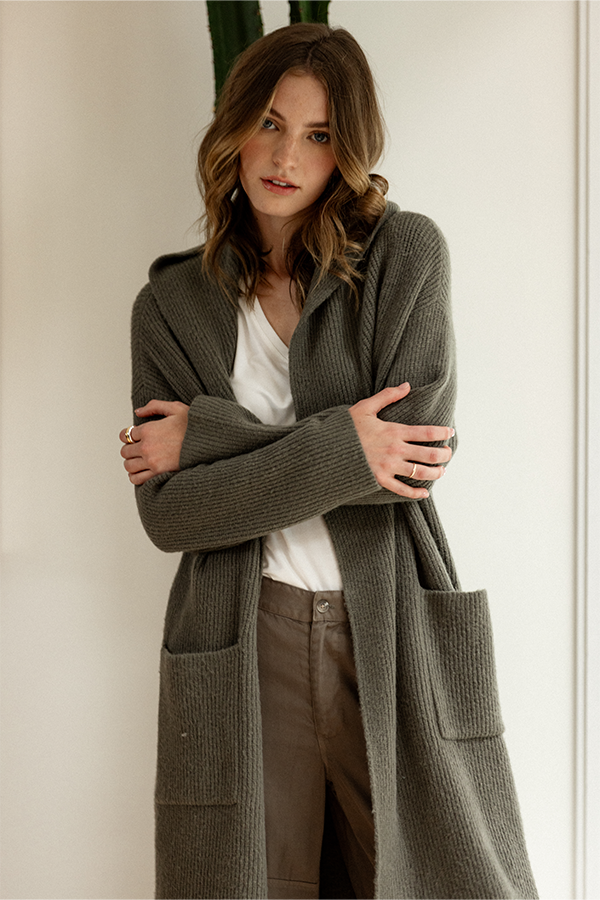 Maeve Cardigan | Olive - Visual Media Number 1 of 4