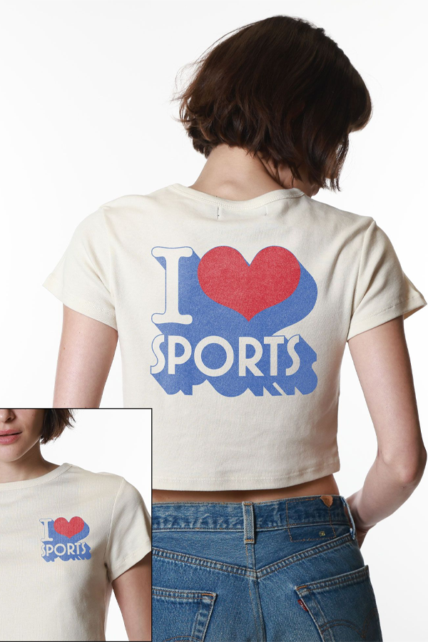 I Love Sports Tee | Off White - Visual Media Number 1 of 1