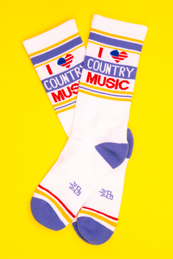 I Heart Country Music Gym Socks - Visual Media Number 2 of 2