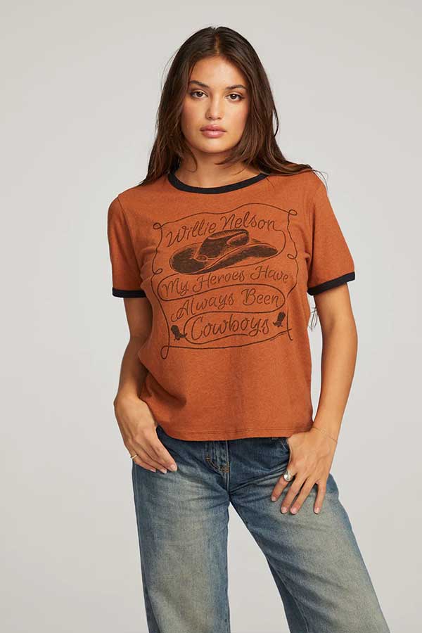 Willie Nelson Cowboys Tee | Whiskey - Main Image Number 1 of 1