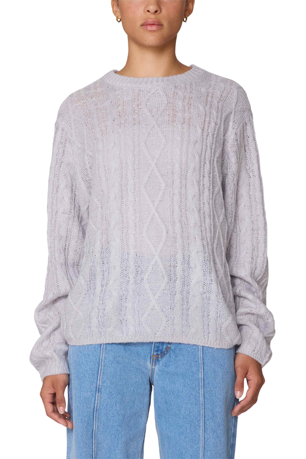 Isabella Loose Cable Sweater | Nimbus - Thumbnail Image Number 1 of 3
