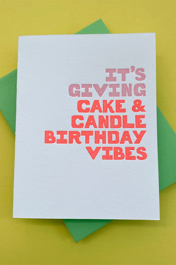 It's Giving Cake Birthday Card - Visual Media Number 1 of 1