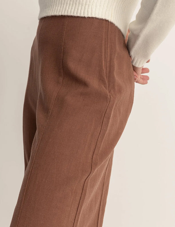 Whitehaven Wide Leg Pant | Brown - Main Image Number 3 of 5