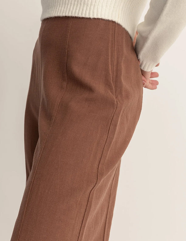 Whitehaven Wide Leg Pant | Brown - Visual Media Number 3 of 5