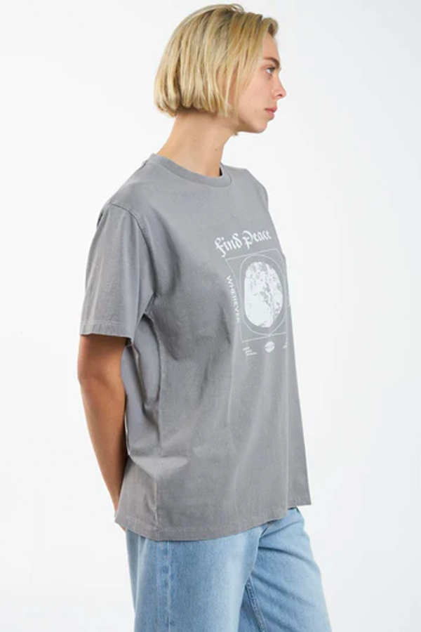 Find Peace Merch Fit Tee | Washed Grey - Main Image Number 3 of 3
