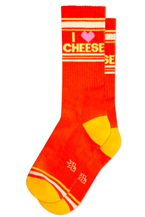 I Heart Cheese Gym Socks - Visual Media Number 1 of 2