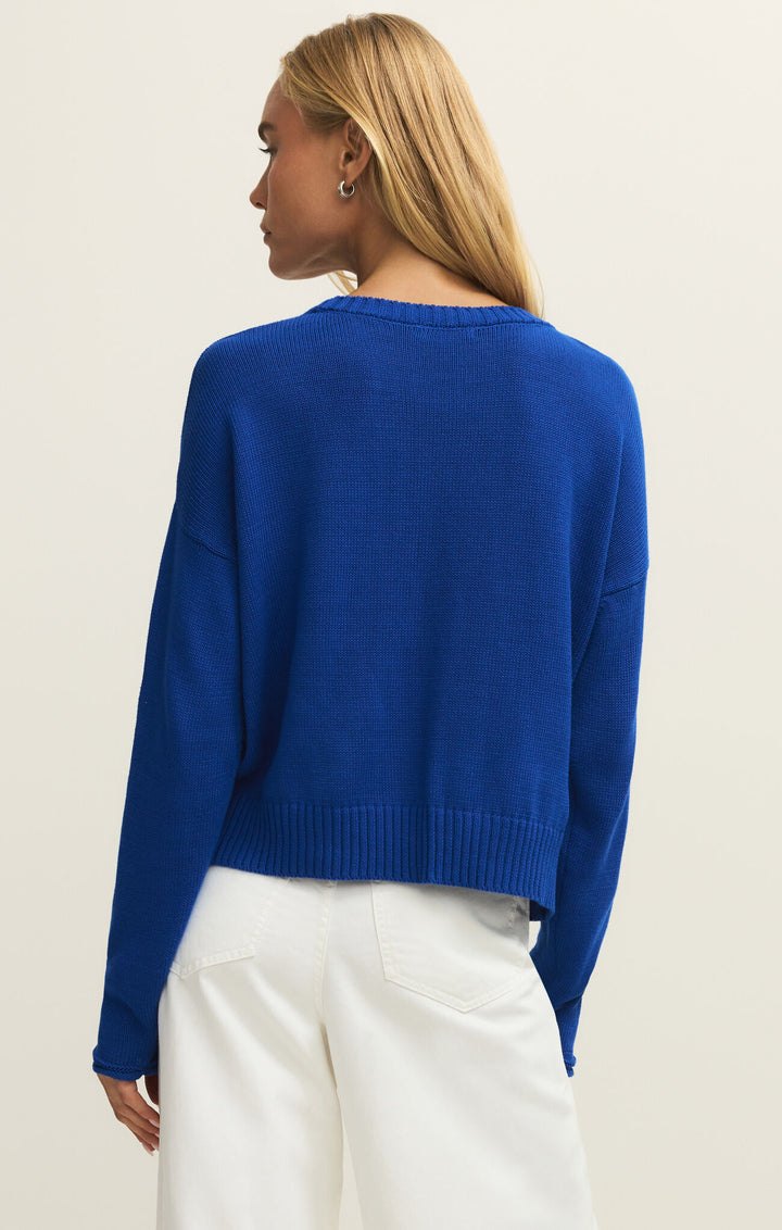 Sienna Palm Sweater | Nautical - Thumbnail Image Number 2 of 2
