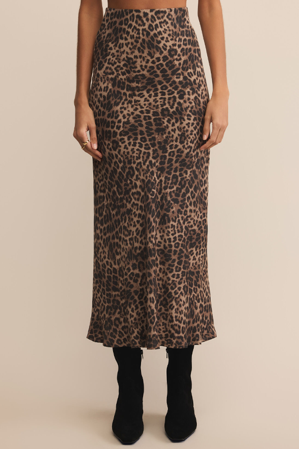 Izabel Leopard Skirt | Desert Tan - Visual Media Number 1 of 3