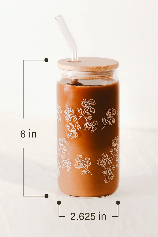 Strawberry 17oz Can Glass w/ Straw and Lid - Thumbnail Image Number 3 of 3
